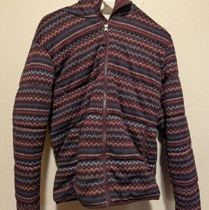 Uniqlo Native Southwest Fleece Sherpa Hoodie Full Zip Jacket Medium Purple